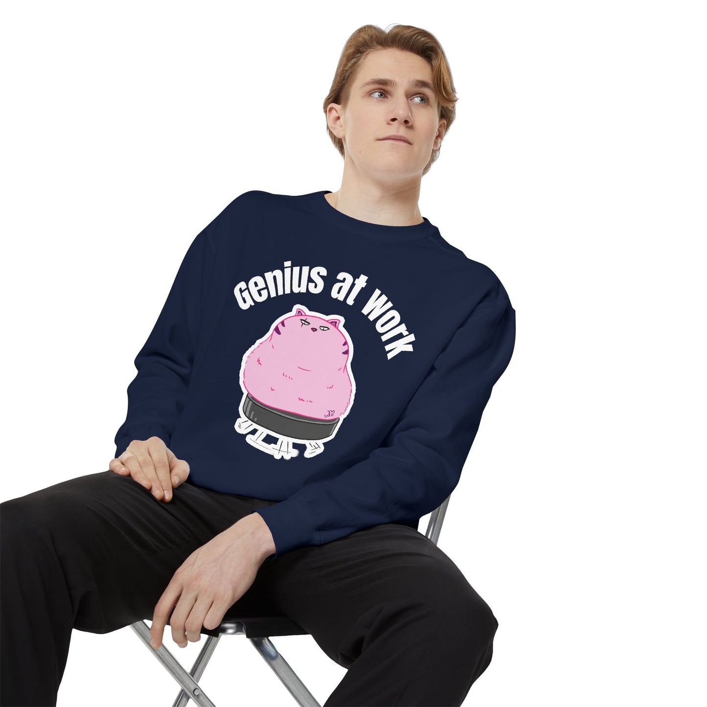 Genius at Work Smart Work 101 Sweatshirt | Unisex Garment-Dyed Sweatshirt