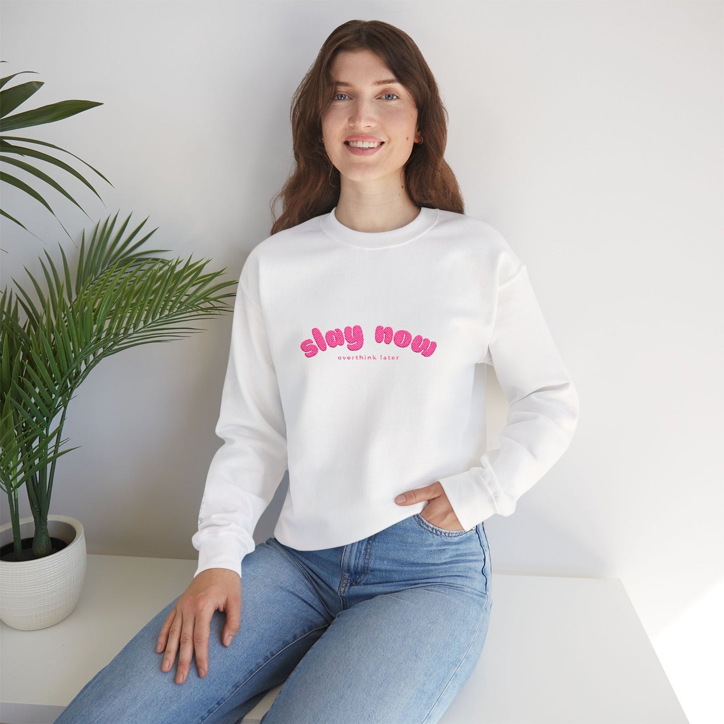 Slay Now Overthink Later | Unisex Heavy Blend™ Sweatshirt