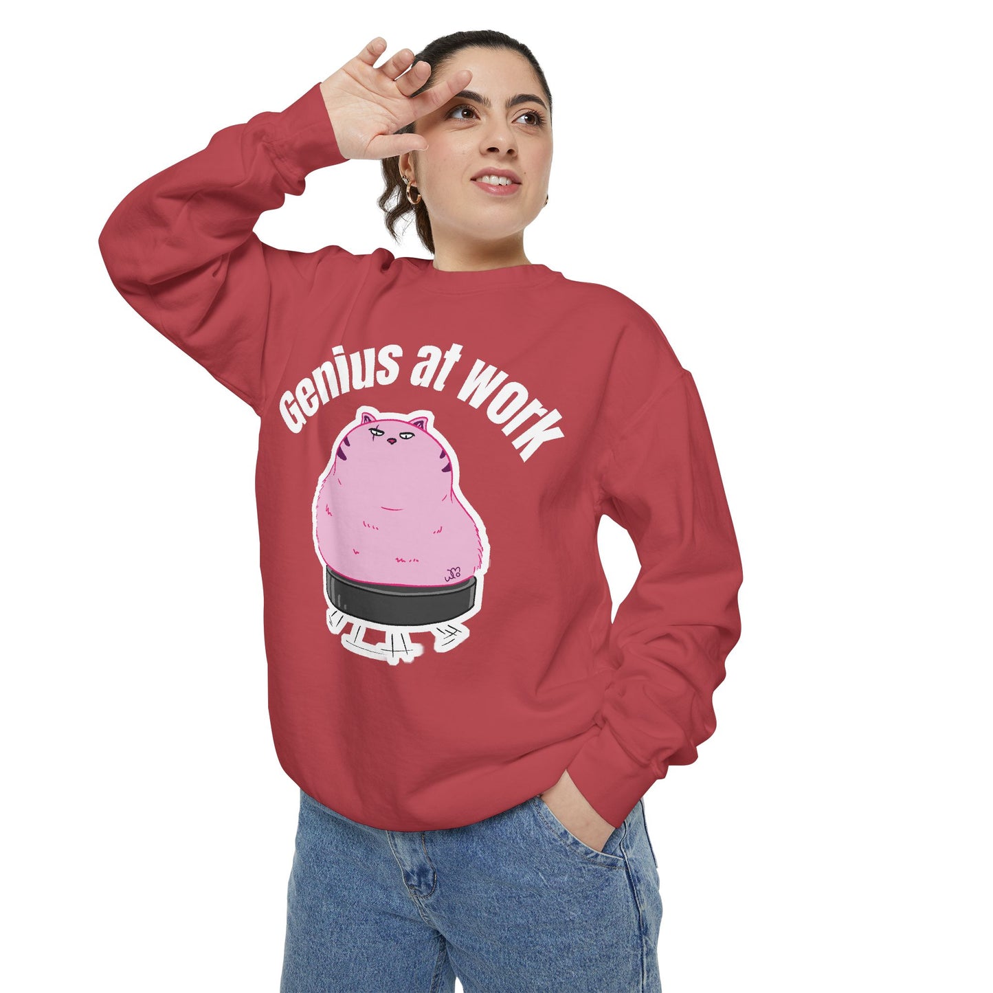 Genius at Work Smart Work 101 Sweatshirt | Unisex Garment-Dyed Sweatshirt