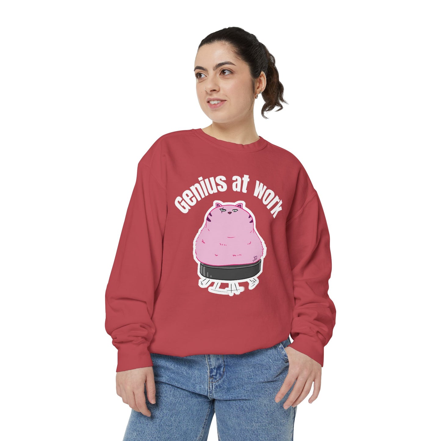 Genius at Work Smart Work 101 Sweatshirt | Unisex Garment-Dyed Sweatshirt