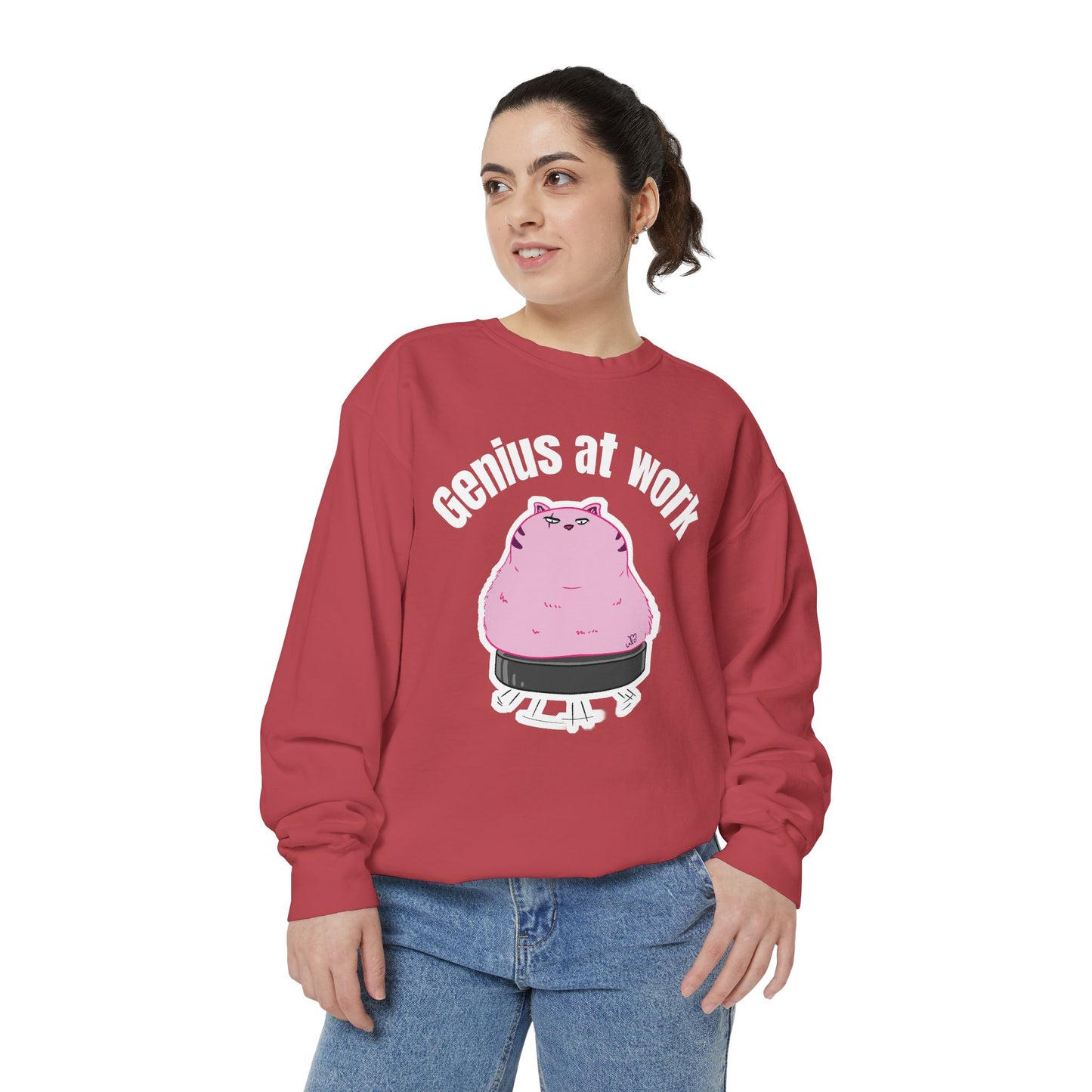 Genius at Work Smart Work 101 Sweatshirt | Unisex Garment-Dyed Sweatshirt