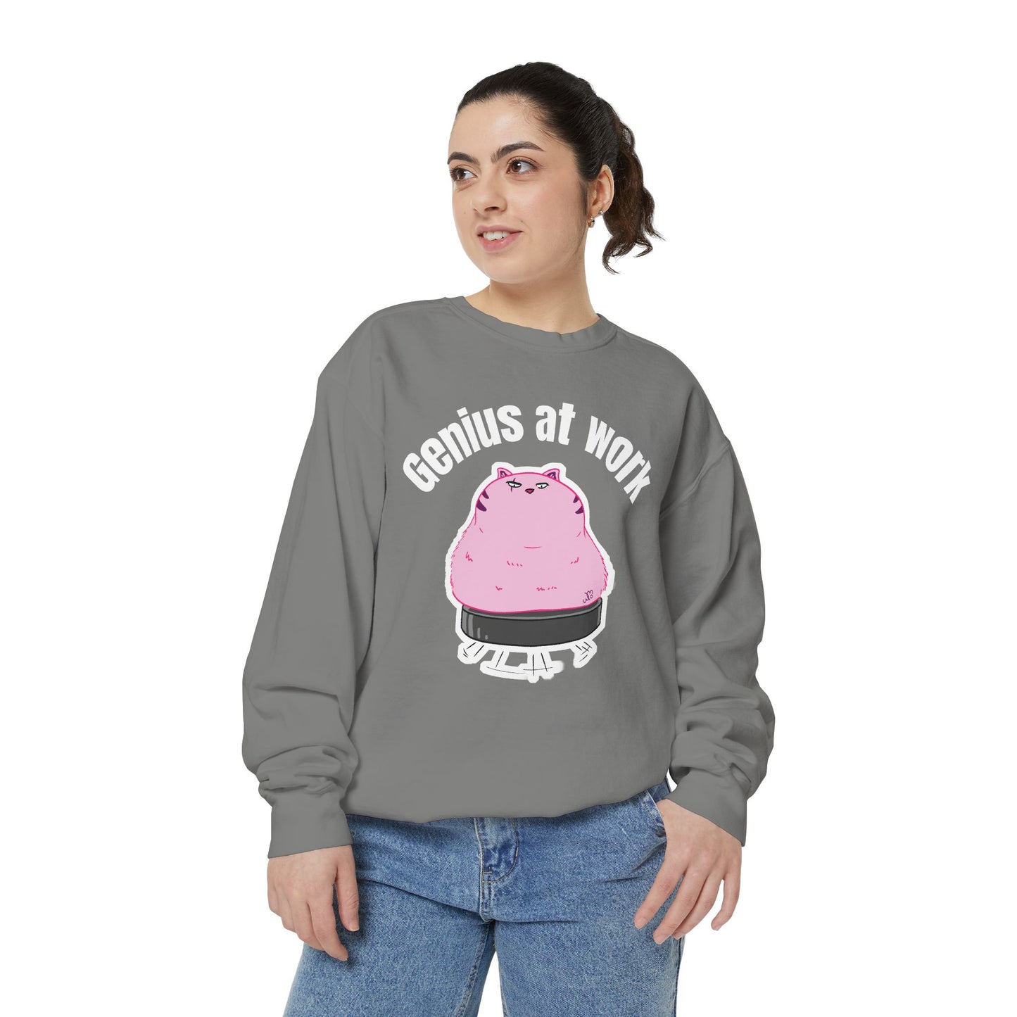 Genius at Work Smart Work 101 Sweatshirt | Unisex Garment-Dyed Sweatshirt