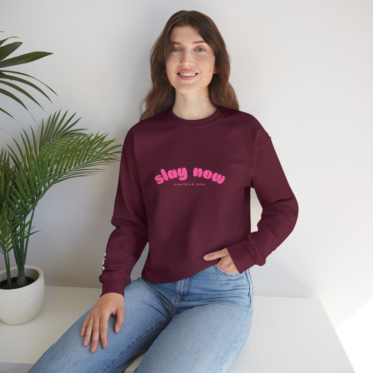 Slay Now Overthink Later | Unisex Heavy Blend™ Sweatshirt