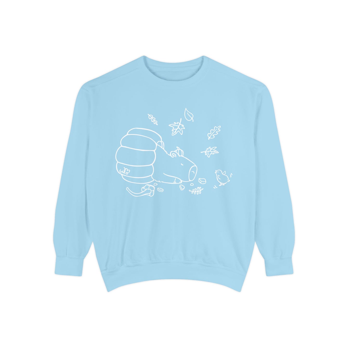 Sleeping Capybara & Friend Sweatshirt | Unisex Garment-Dyed Sweatshirt