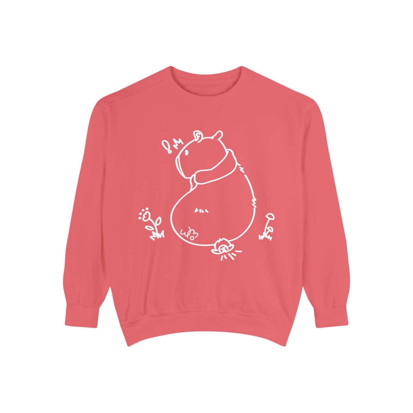Sitting Capybara & Friend Sweatshirt | Unisex Garment-Dyed Sweatshirt