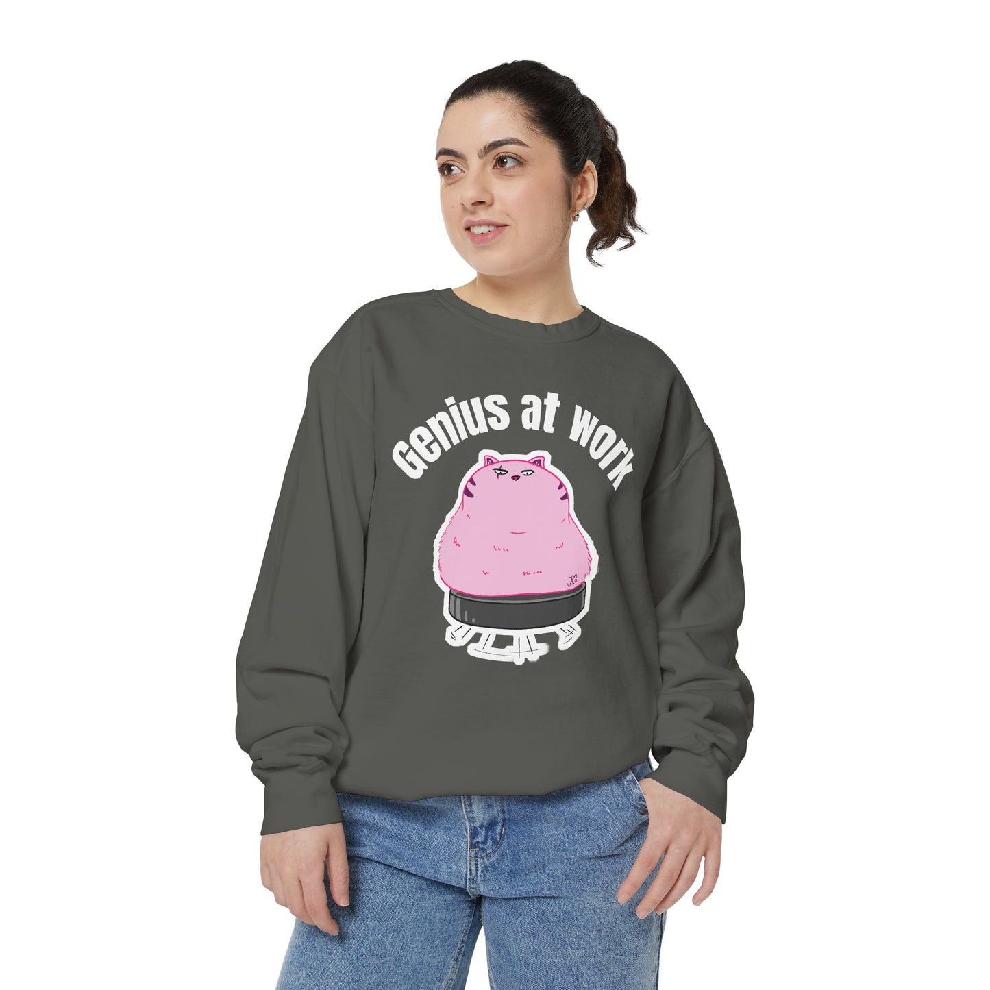 Genius at Work Smart Work 101 Sweatshirt | Unisex Garment-Dyed Sweatshirt