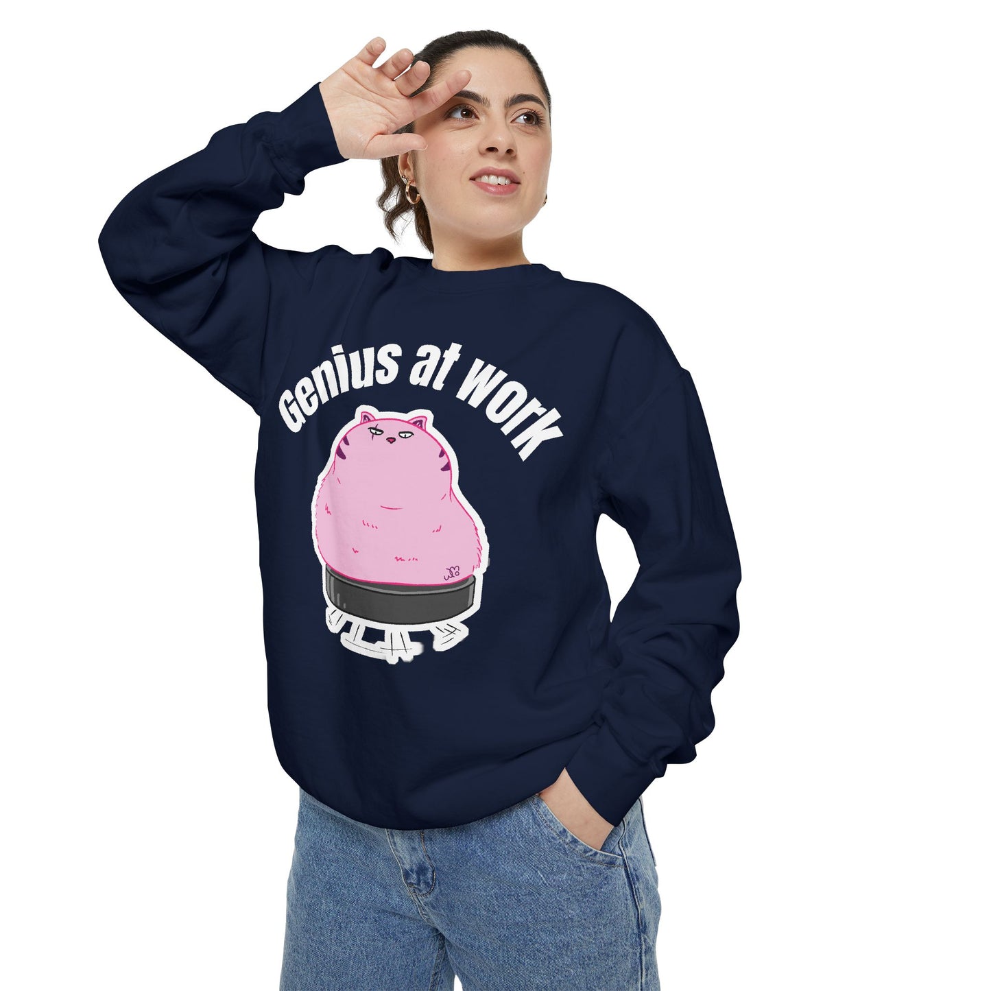 Genius at Work Smart Work 101 Sweatshirt | Unisex Garment-Dyed Sweatshirt