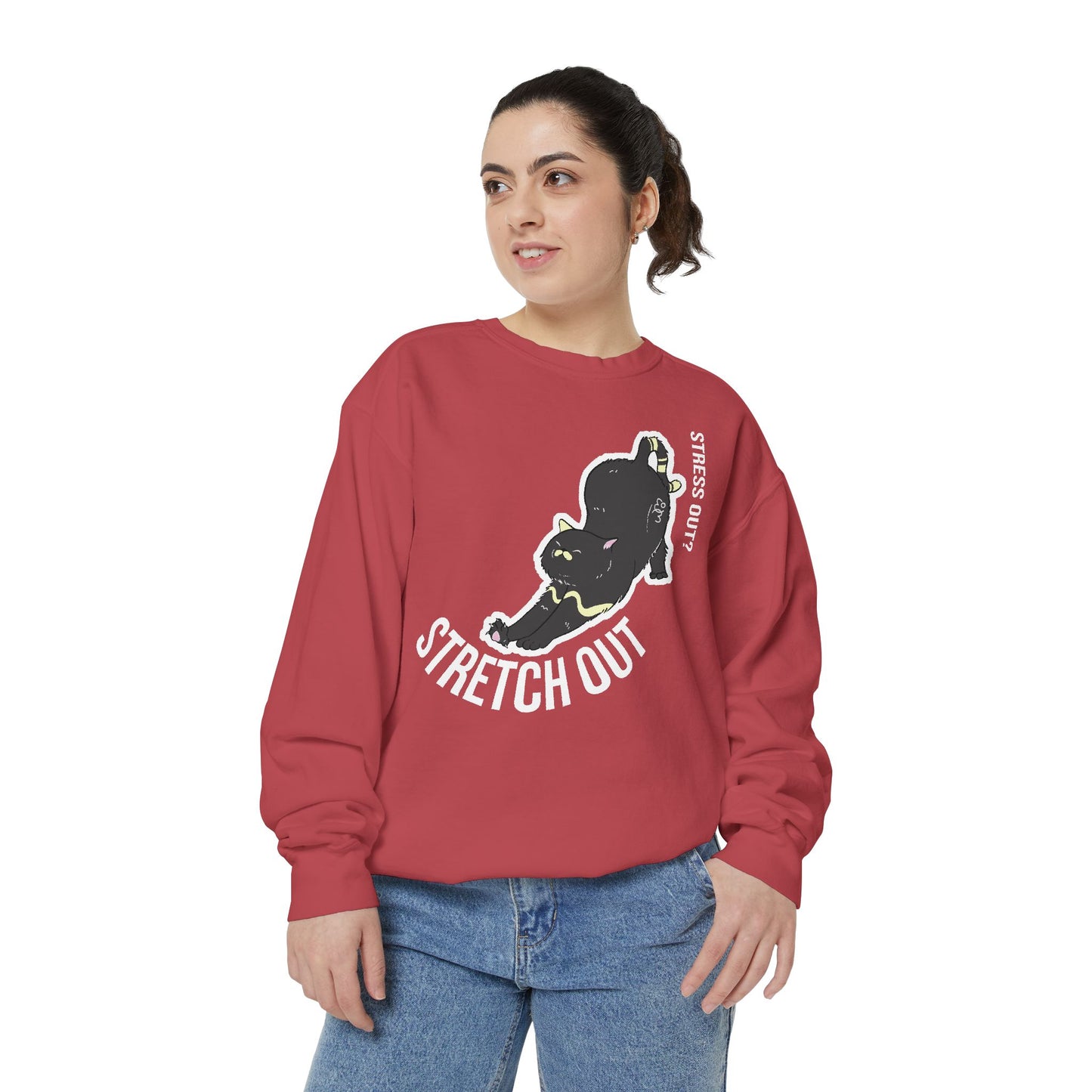 Stress Out? Stretch Out Sweatshirt | Unisex Garment-Dyed Sweatshirt