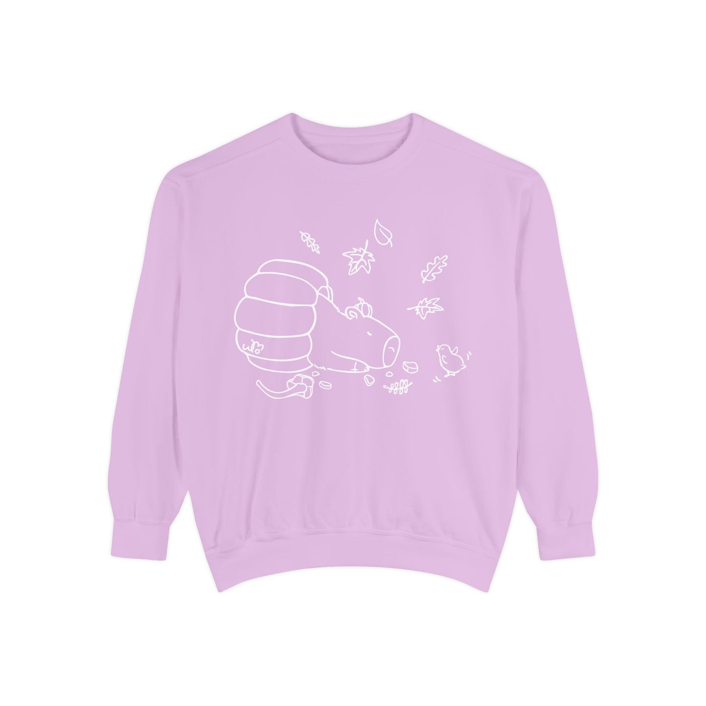 Sleeping Capybara & Friend Sweatshirt | Unisex Garment-Dyed Sweatshirt