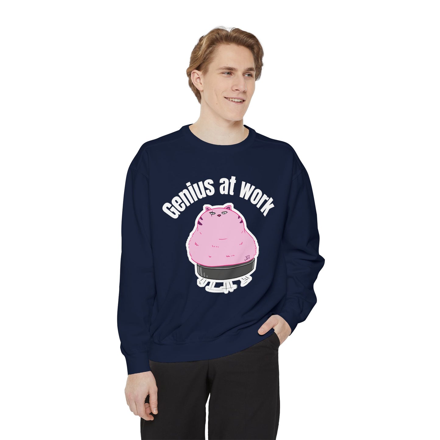 Genius at Work Smart Work 101 Sweatshirt | Unisex Garment-Dyed Sweatshirt