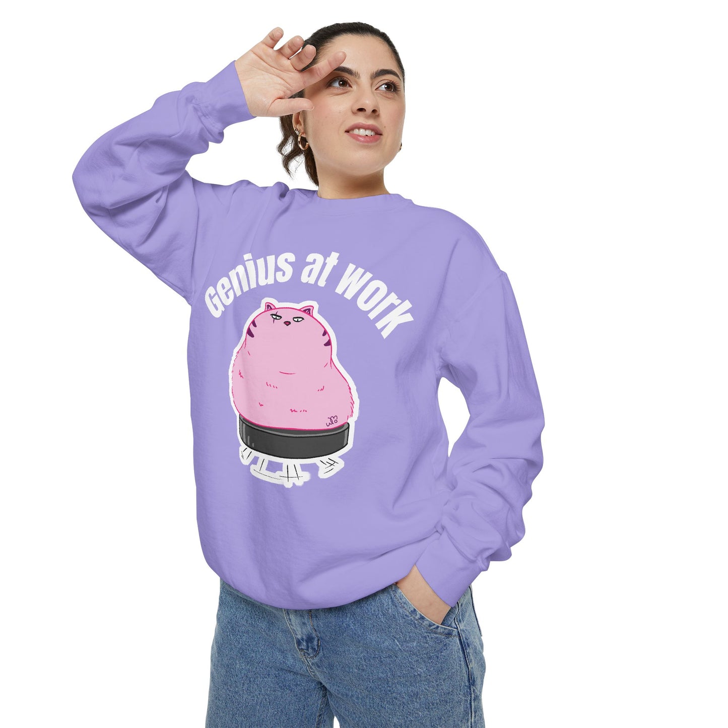 Genius at Work Smart Work 101 Sweatshirt | Unisex Garment-Dyed Sweatshirt