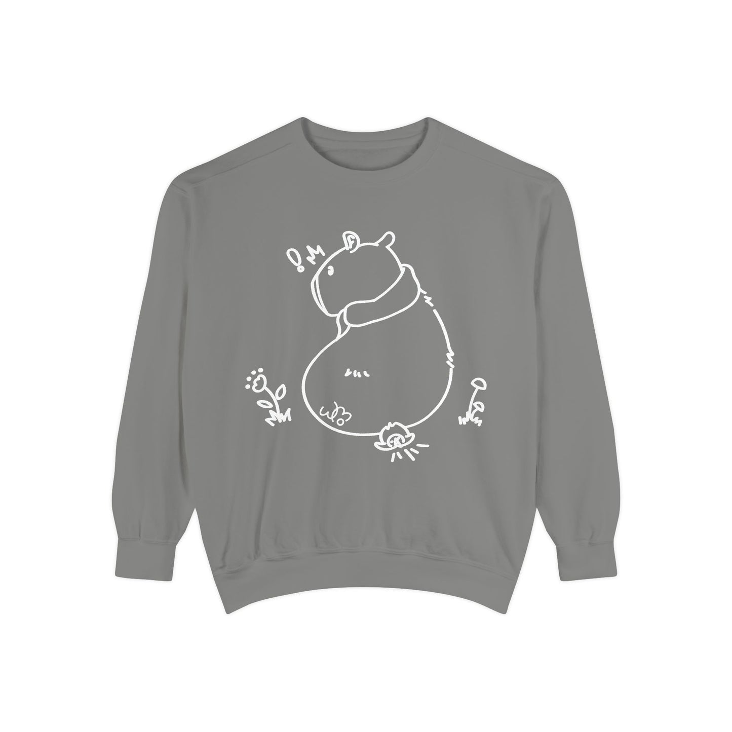 Sitting Capybara & Friend Sweatshirt | Unisex Garment-Dyed Sweatshirt