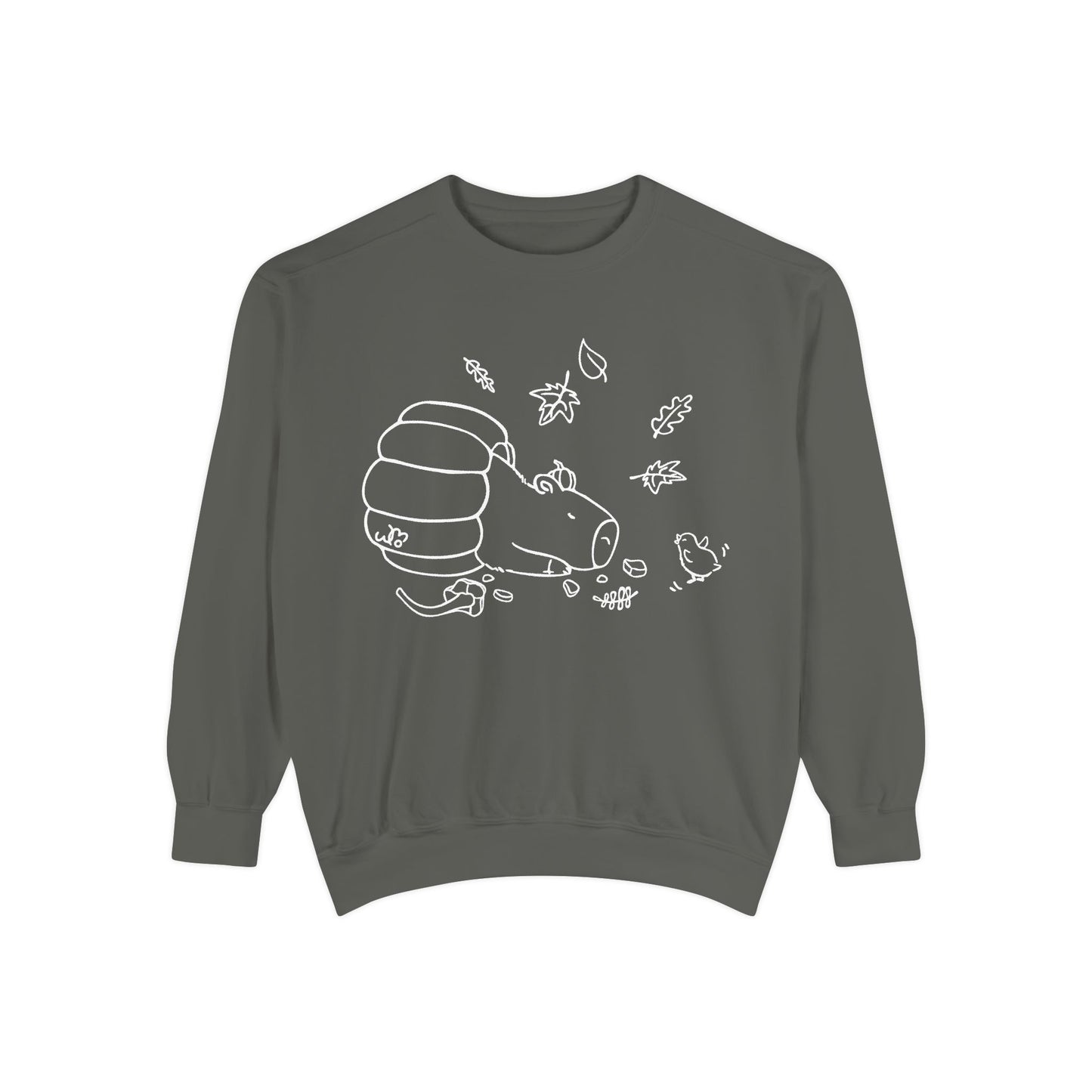 Sleeping Capybara & Friend Sweatshirt | Unisex Garment-Dyed Sweatshirt