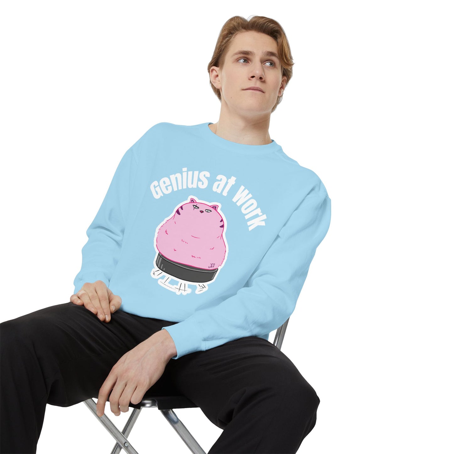 Genius at Work Smart Work 101 Sweatshirt | Unisex Garment-Dyed Sweatshirt