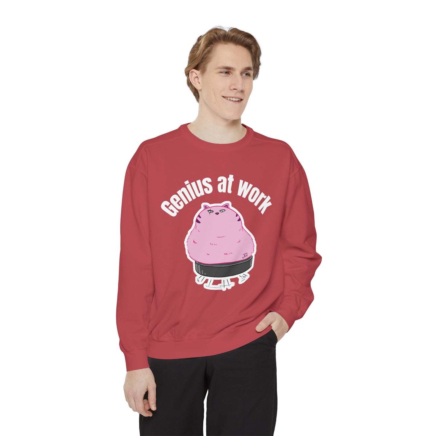 Genius at Work Smart Work 101 Sweatshirt | Unisex Garment-Dyed Sweatshirt