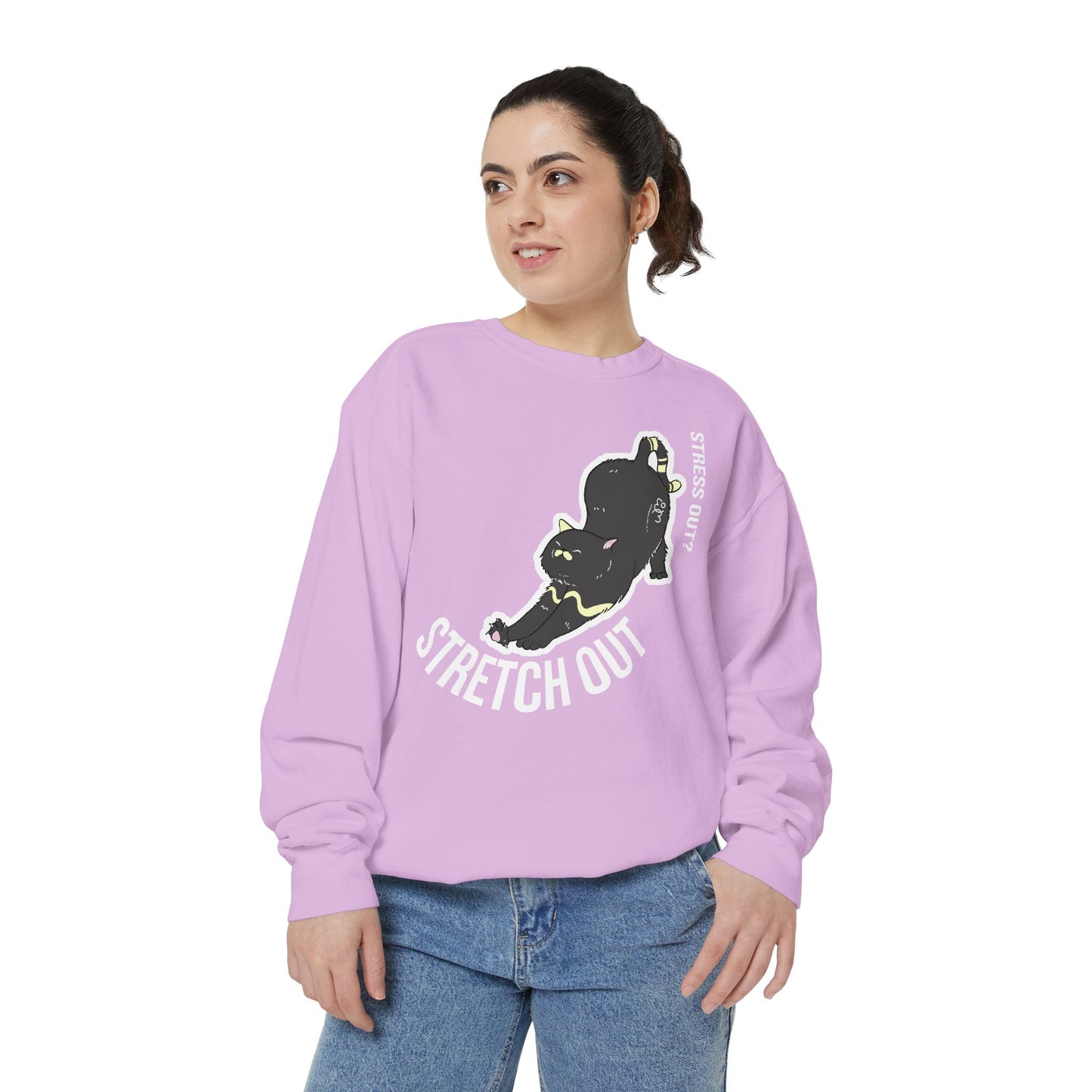 Stress Out? Stretch Out Sweatshirt | Unisex Garment-Dyed Sweatshirt