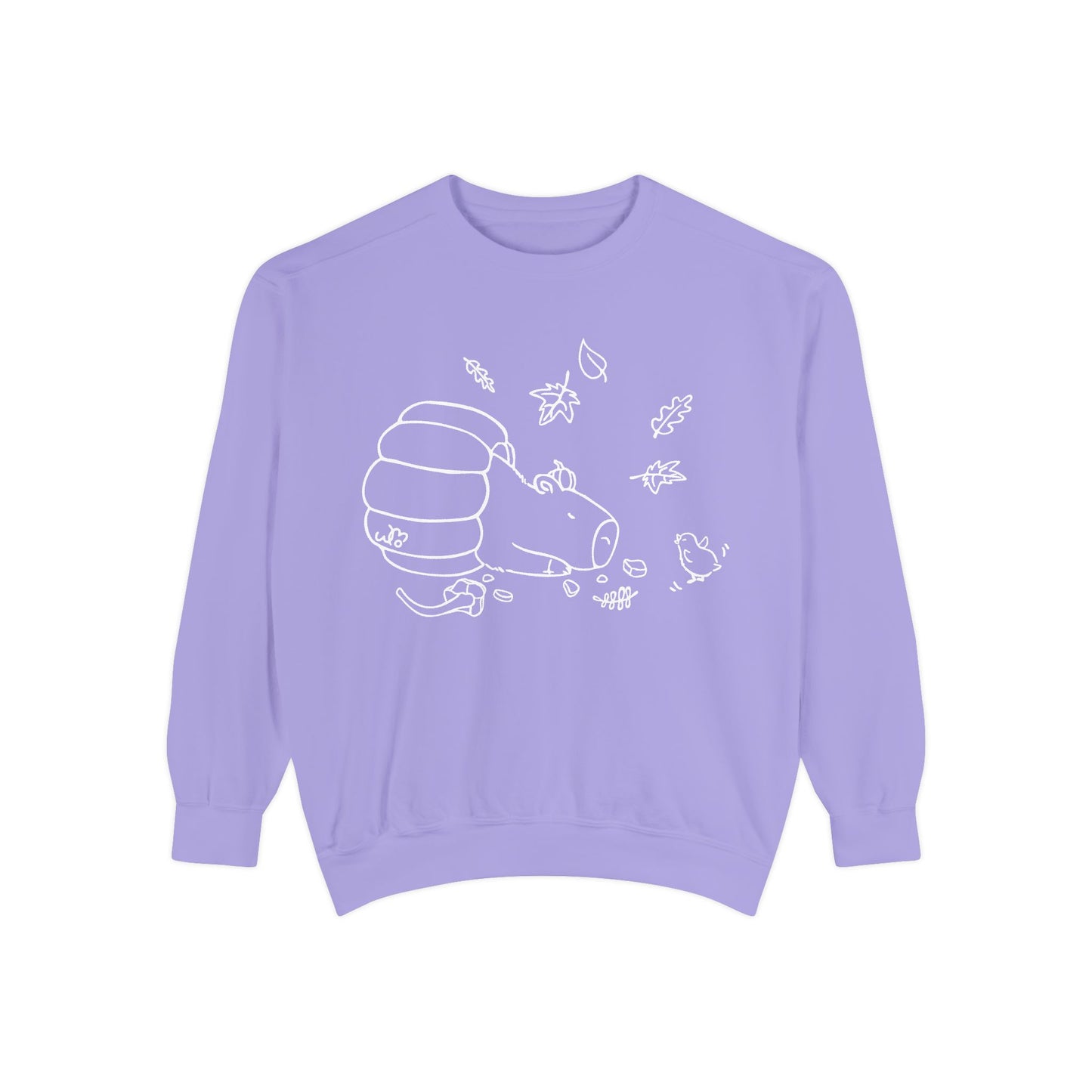 Sleeping Capybara & Friend Sweatshirt | Unisex Garment-Dyed Sweatshirt