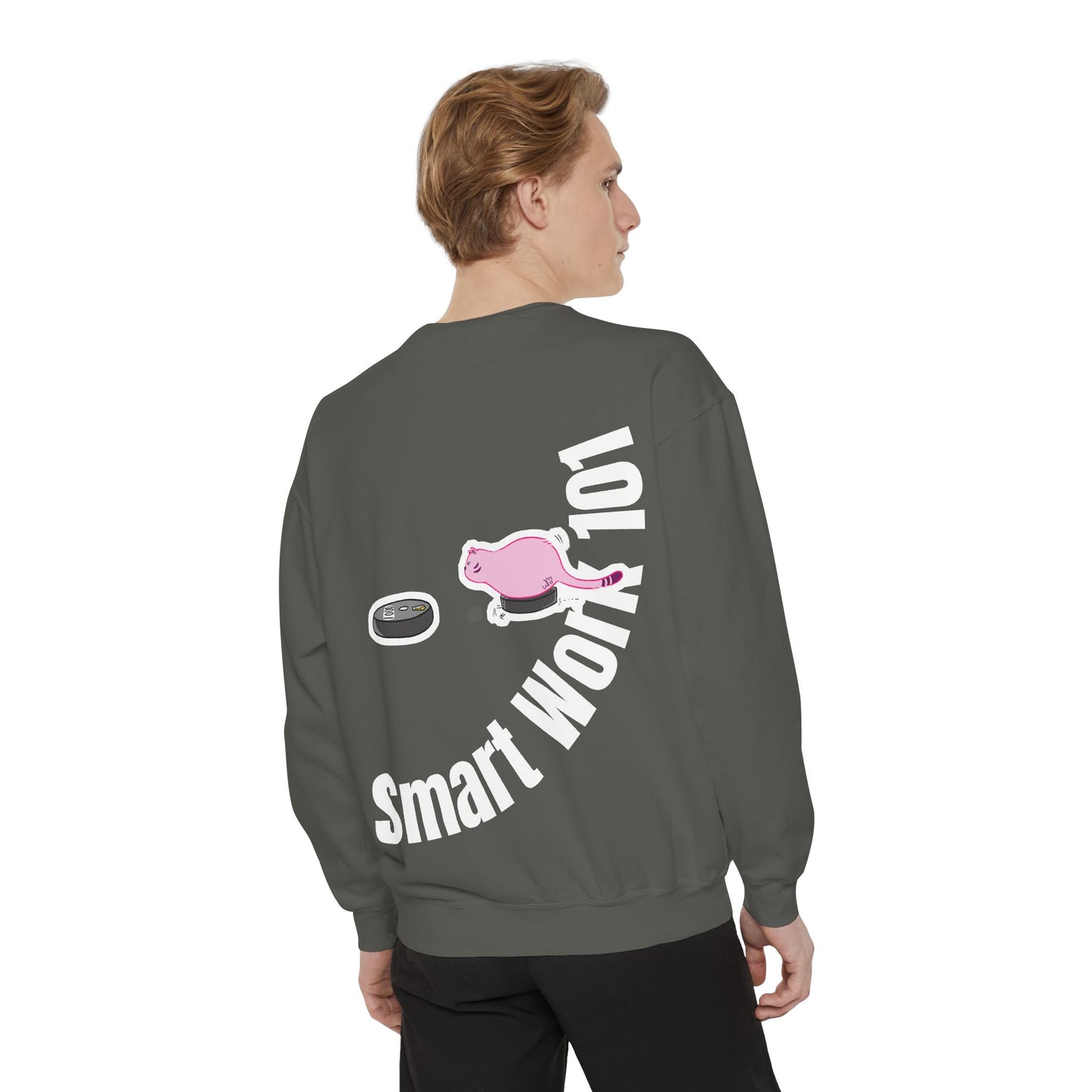 Genius at Work Smart Work 101 Sweatshirt | Unisex Garment-Dyed Sweatshirt