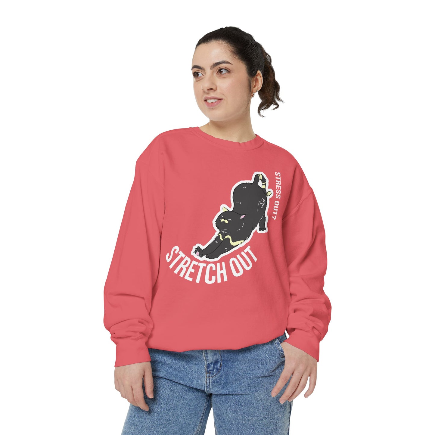 Stress Out? Stretch Out Sweatshirt | Unisex Garment-Dyed Sweatshirt