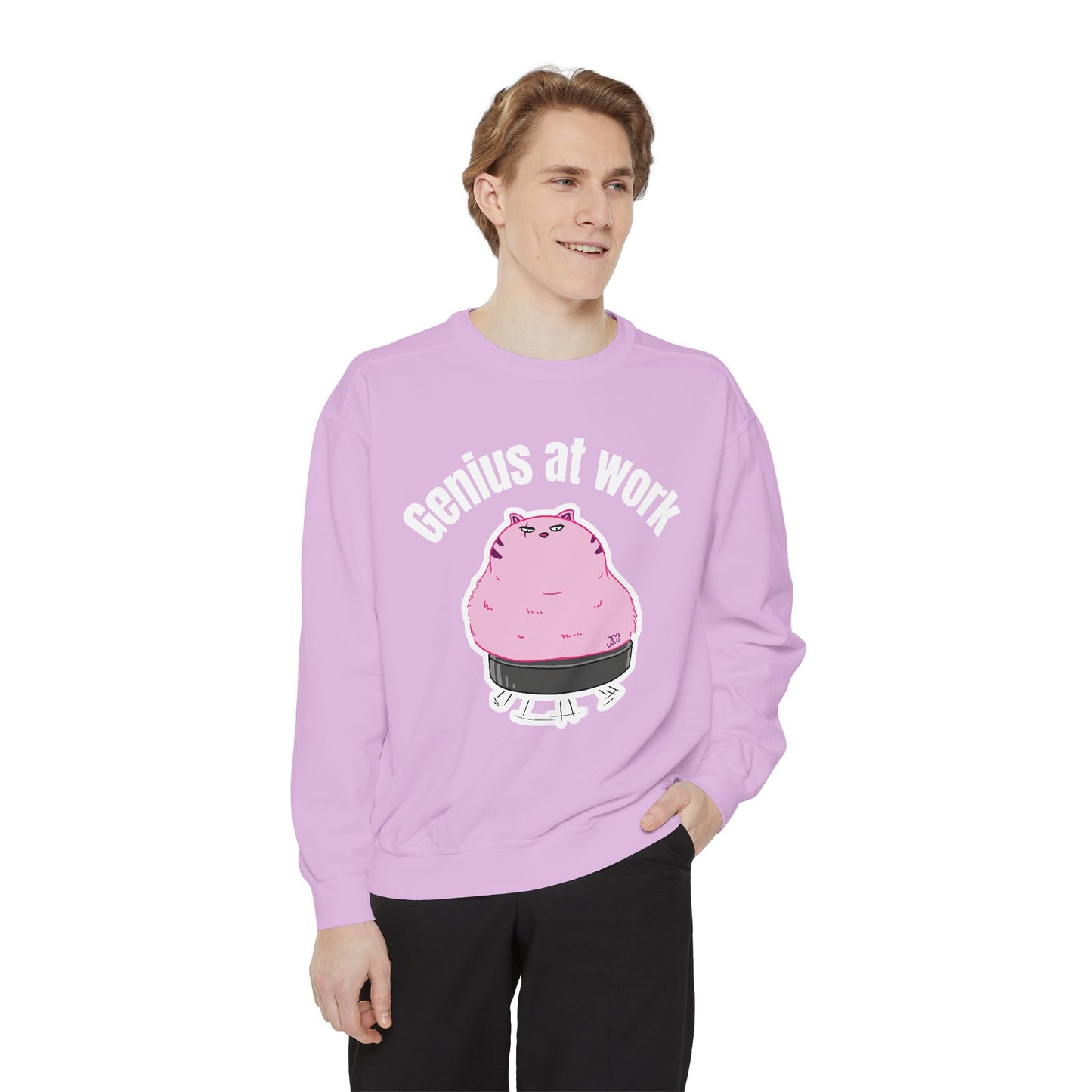Genius at Work Smart Work 101 Sweatshirt | Unisex Garment-Dyed Sweatshirt