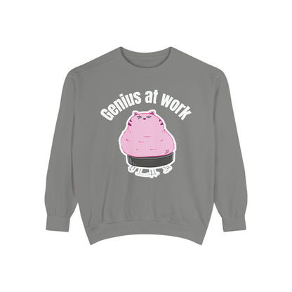 Genius at Work Smart Work 101 Sweatshirt | Unisex Garment-Dyed Sweatshirt
