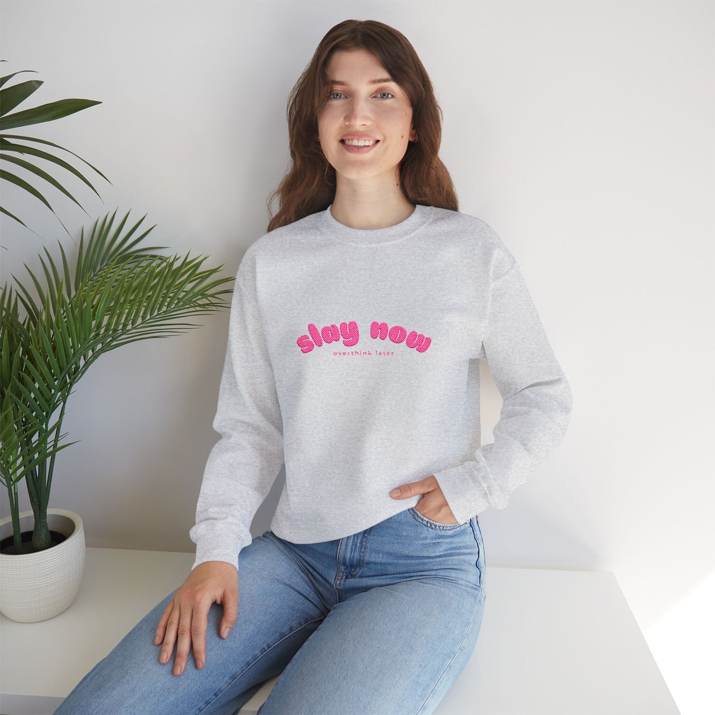Slay Now Overthink Later | Unisex Heavy Blend™ Sweatshirt