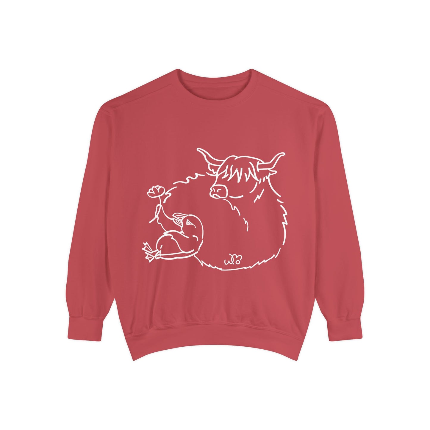 Highland Coo & Puffin Sweatshirt | Unisex Garment-Dyed Sweatshirt