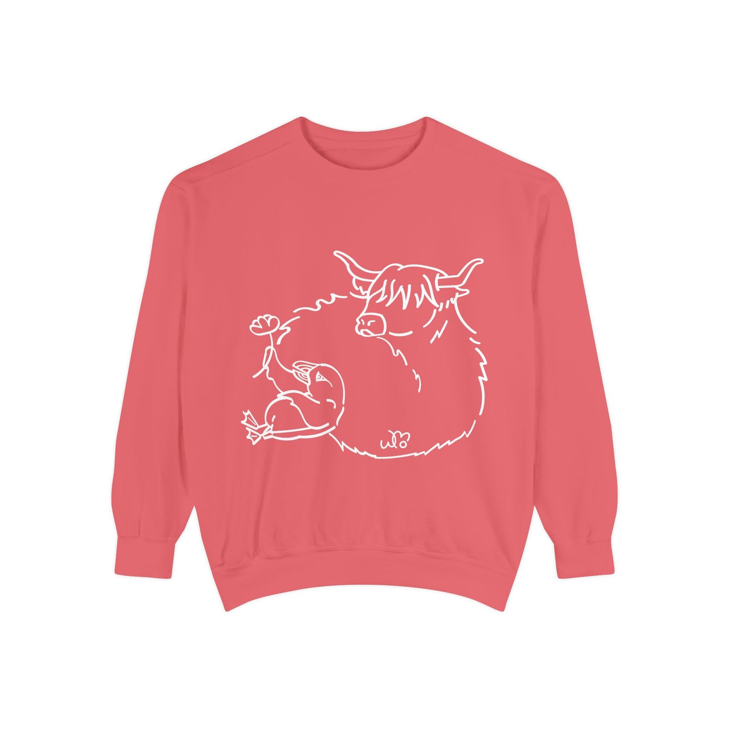 Highland Coo & Puffin Sweatshirt | Unisex Garment-Dyed Sweatshirt