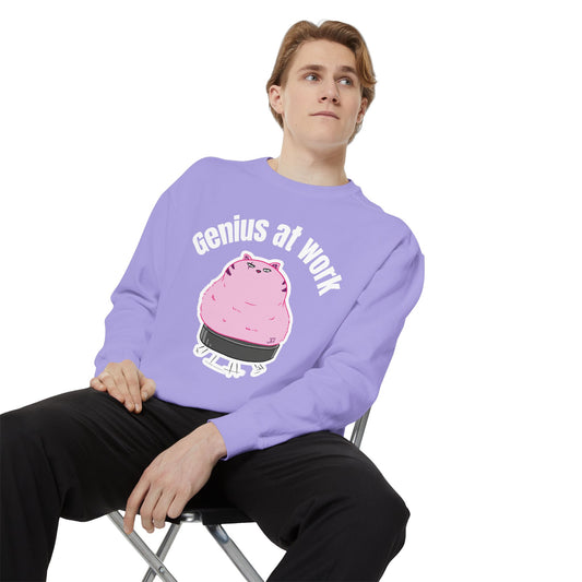Genius at Work Smart Work 101 Sweatshirt | Unisex Garment-Dyed Sweatshirt