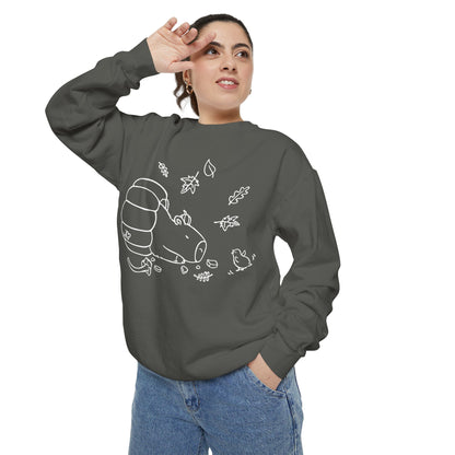 Sleeping Capybara & Friend Sweatshirt | Unisex Garment-Dyed Sweatshirt