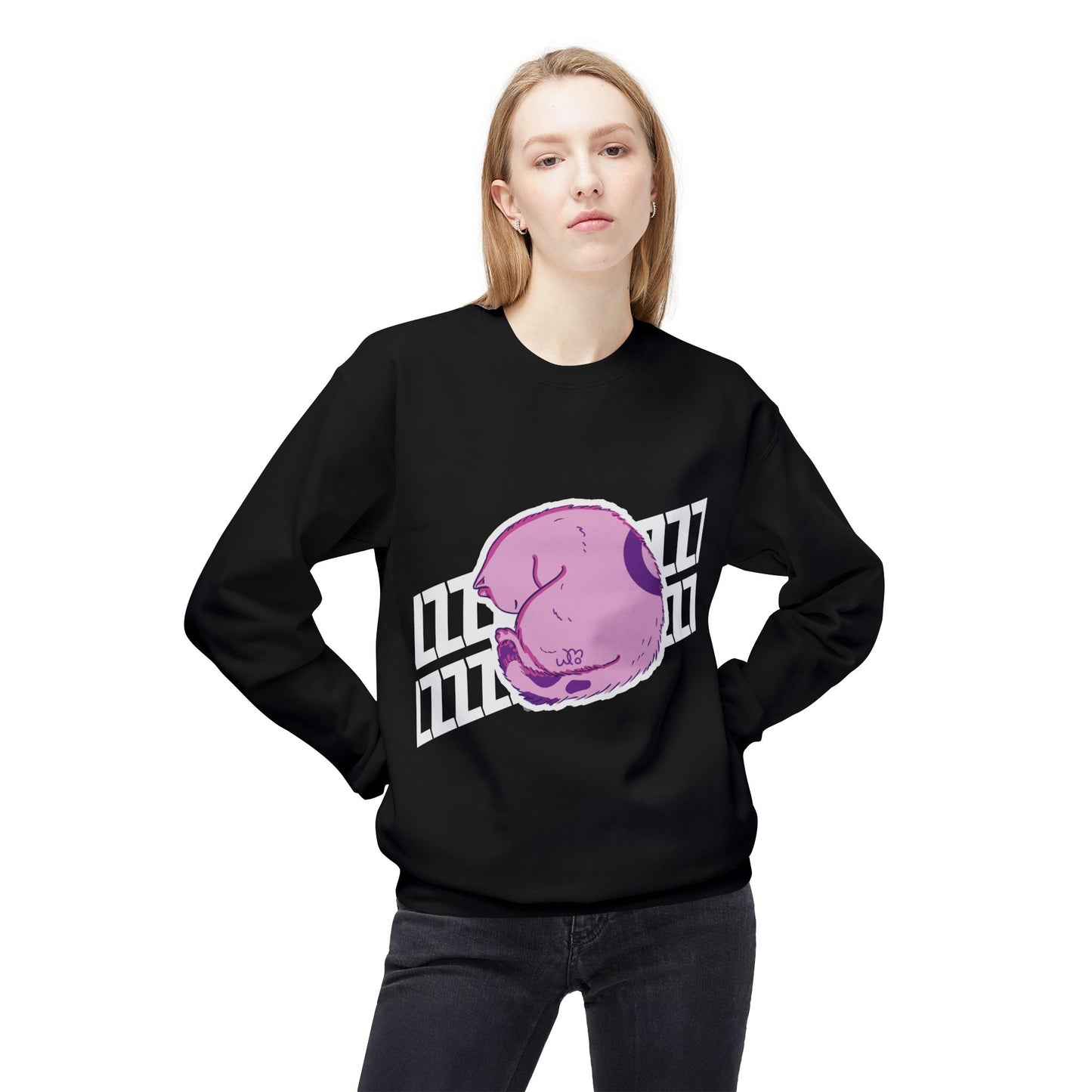 Napping Cat Sweatshirt | Unisex Midweight Softstyle Fleece Crewneck Sweatshirt