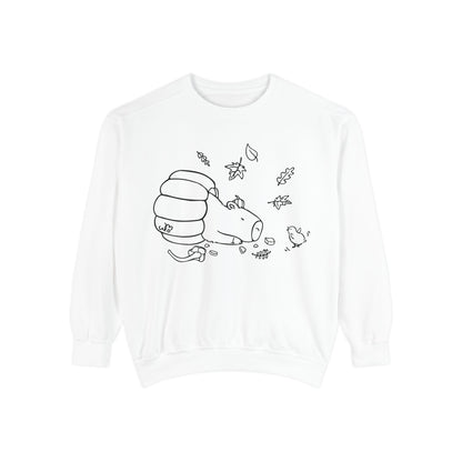 Sleeping Capybara & Friend Sweatshirt | Unisex Garment-Dyed Sweatshirt