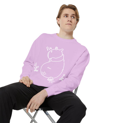 Sitting Capybara & Friend Sweatshirt | Unisex Garment-Dyed Sweatshirt