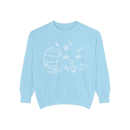 Sleeping Capybara & Friend Sweatshirt | Unisex Garment-Dyed Sweatshirt
