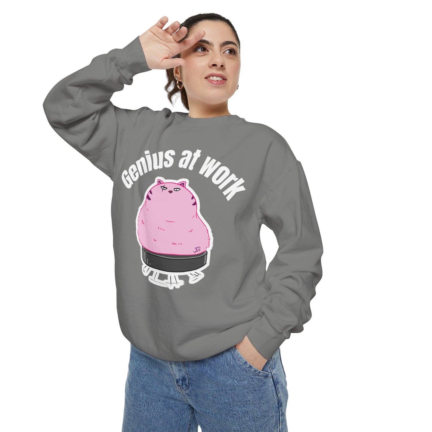 Genius at Work Smart Work 101 Sweatshirt | Unisex Garment-Dyed Sweatshirt