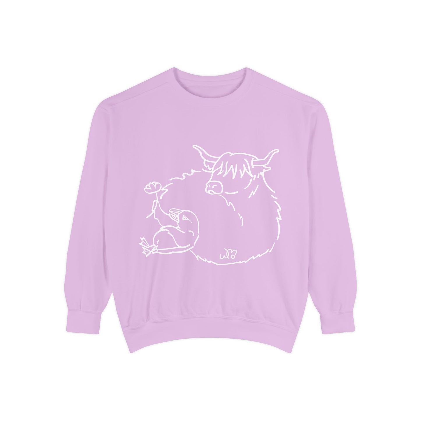 Highland Coo & Puffin Sweatshirt | Unisex Garment-Dyed Sweatshirt