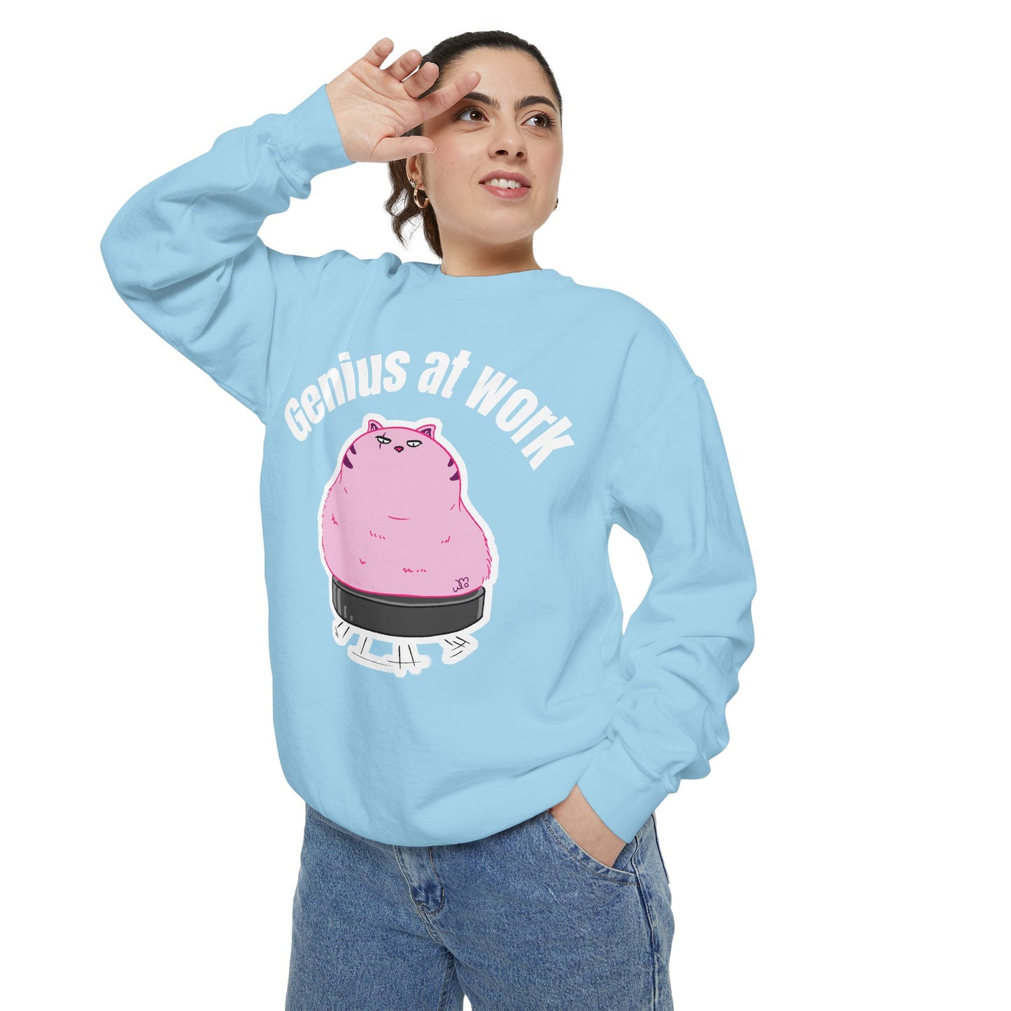 Genius at Work Smart Work 101 Sweatshirt | Unisex Garment-Dyed Sweatshirt