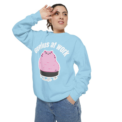 Genius at Work Smart Work 101 Sweatshirt | Unisex Garment-Dyed Sweatshirt