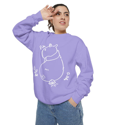 Sitting Capybara & Friend Sweatshirt | Unisex Garment-Dyed Sweatshirt