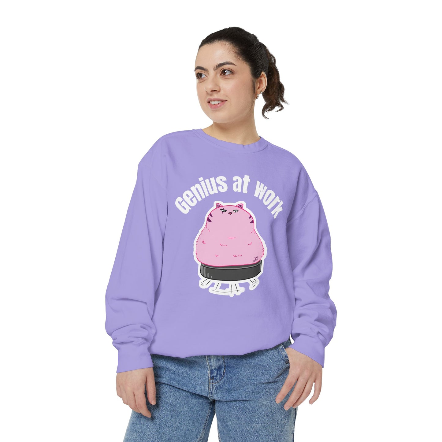 Genius at Work Smart Work 101 Sweatshirt | Unisex Garment-Dyed Sweatshirt