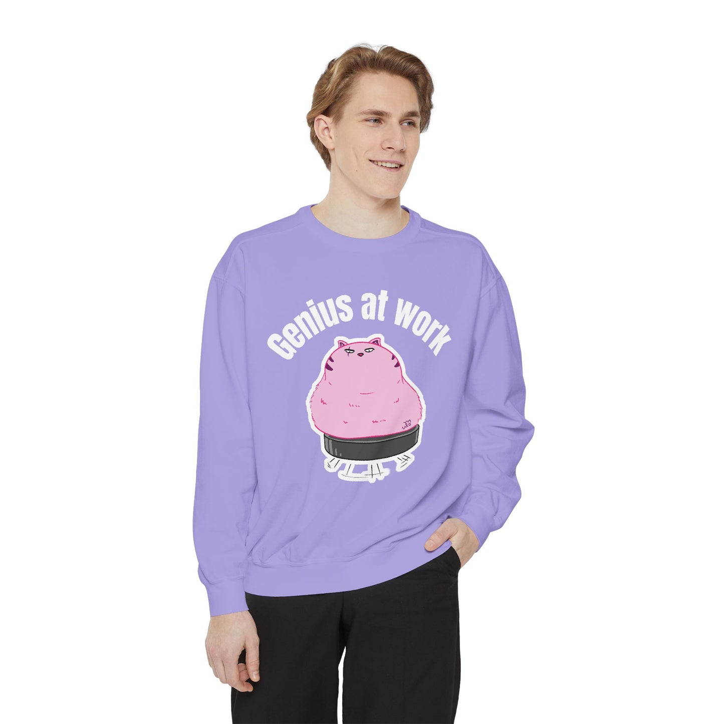 Genius at Work Smart Work 101 Sweatshirt | Unisex Garment-Dyed Sweatshirt
