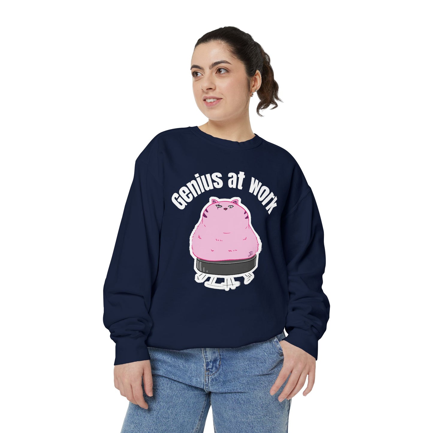 Genius at Work Smart Work 101 Sweatshirt | Unisex Garment-Dyed Sweatshirt