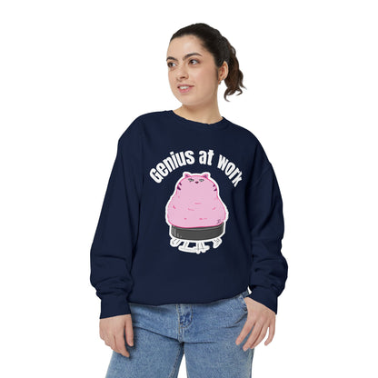 Genius at Work Smart Work 101 Sweatshirt | Unisex Garment-Dyed Sweatshirt