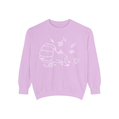 Sleeping Capybara & Friend Sweatshirt | Unisex Garment-Dyed Sweatshirt