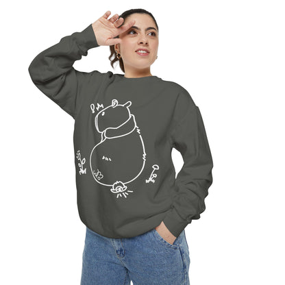 Sitting Capybara & Friend Sweatshirt | Unisex Garment-Dyed Sweatshirt