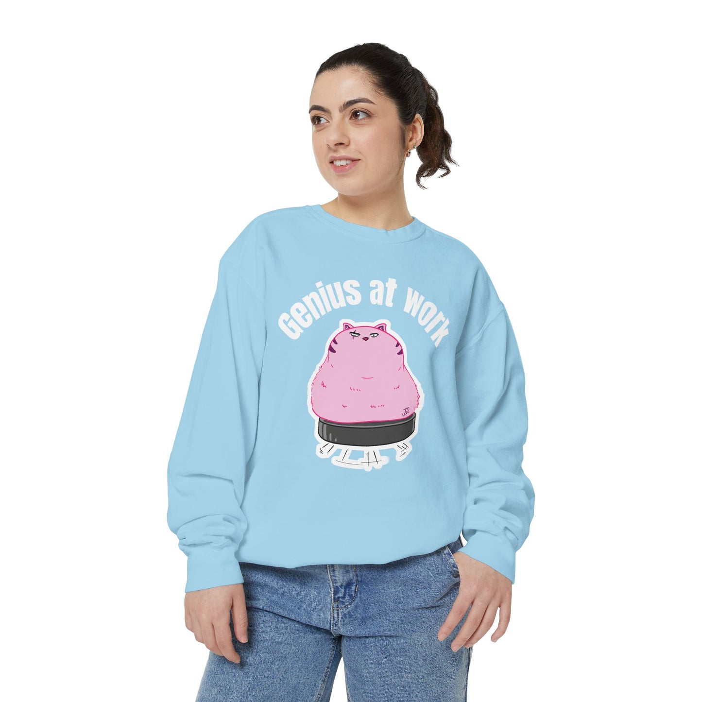 Genius at Work Smart Work 101 Sweatshirt | Unisex Garment-Dyed Sweatshirt