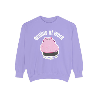 Genius at Work Smart Work 101 Sweatshirt | Unisex Garment-Dyed Sweatshirt
