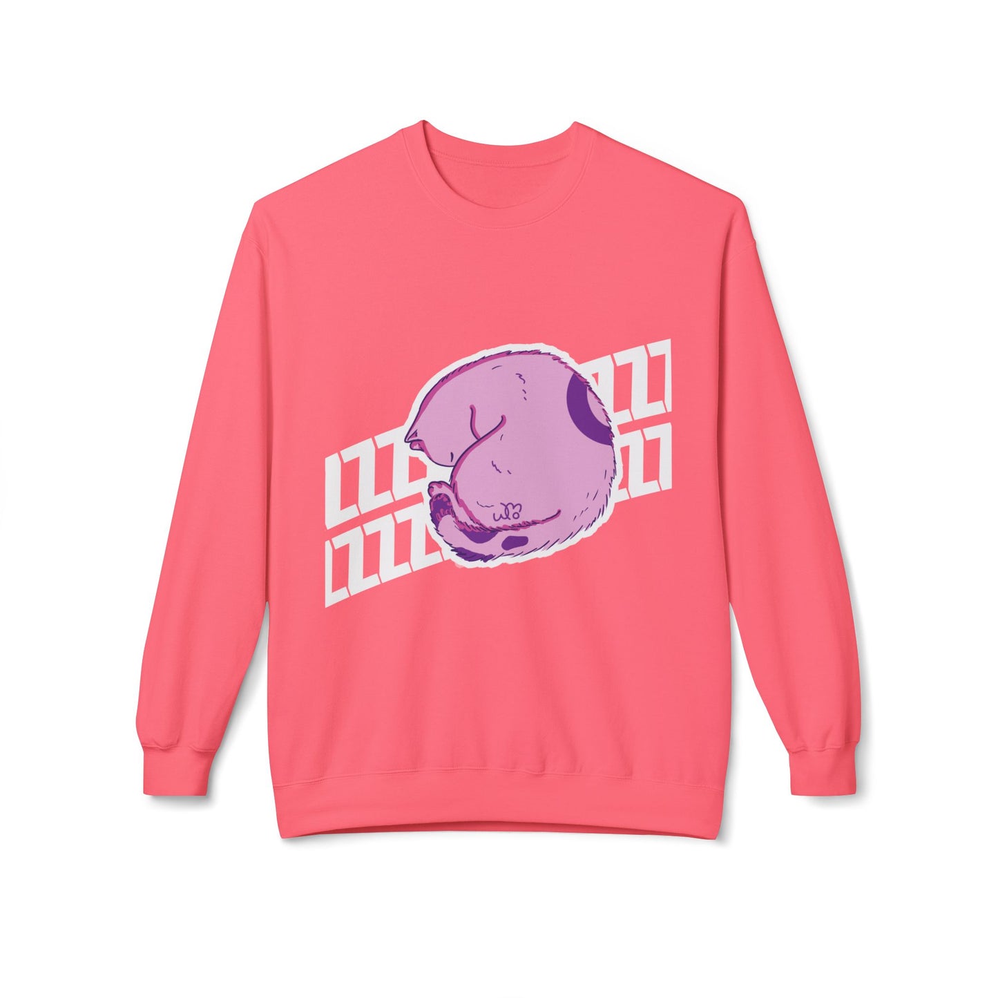 Napping Cat Sweatshirt | Unisex Midweight Softstyle Fleece Crewneck Sweatshirt
