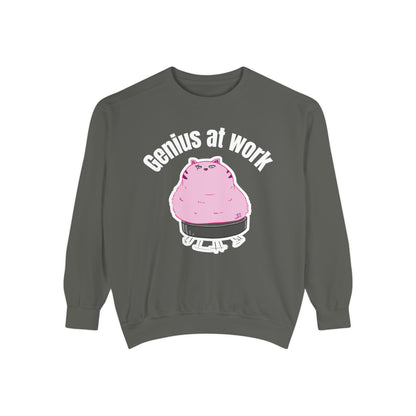 Genius at Work Smart Work 101 Sweatshirt | Unisex Garment-Dyed Sweatshirt
