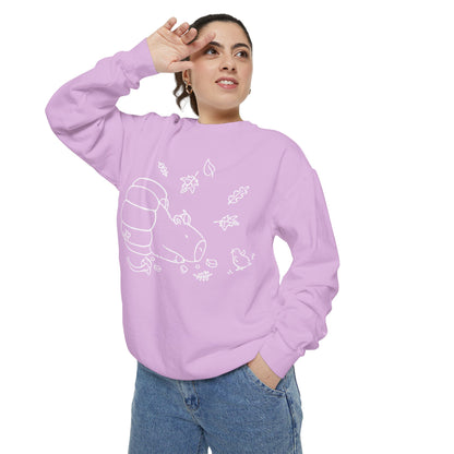 Sleeping Capybara & Friend Sweatshirt | Unisex Garment-Dyed Sweatshirt